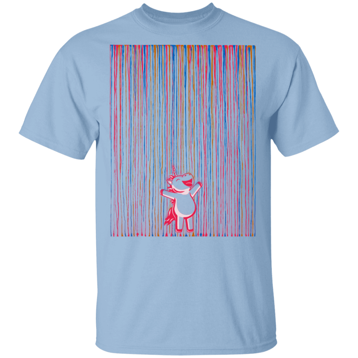 T-Shirts Light Blue / S Rainbow Rain T-Shirt