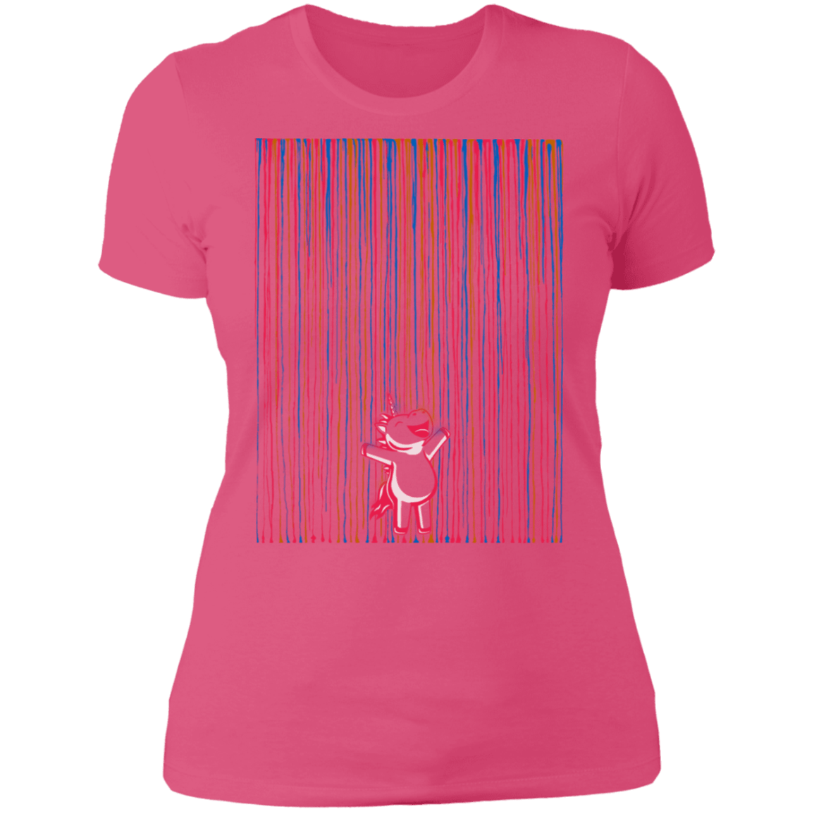 T-Shirts Hot Pink / S Rainbow Rain Women's Premium T-Shirt