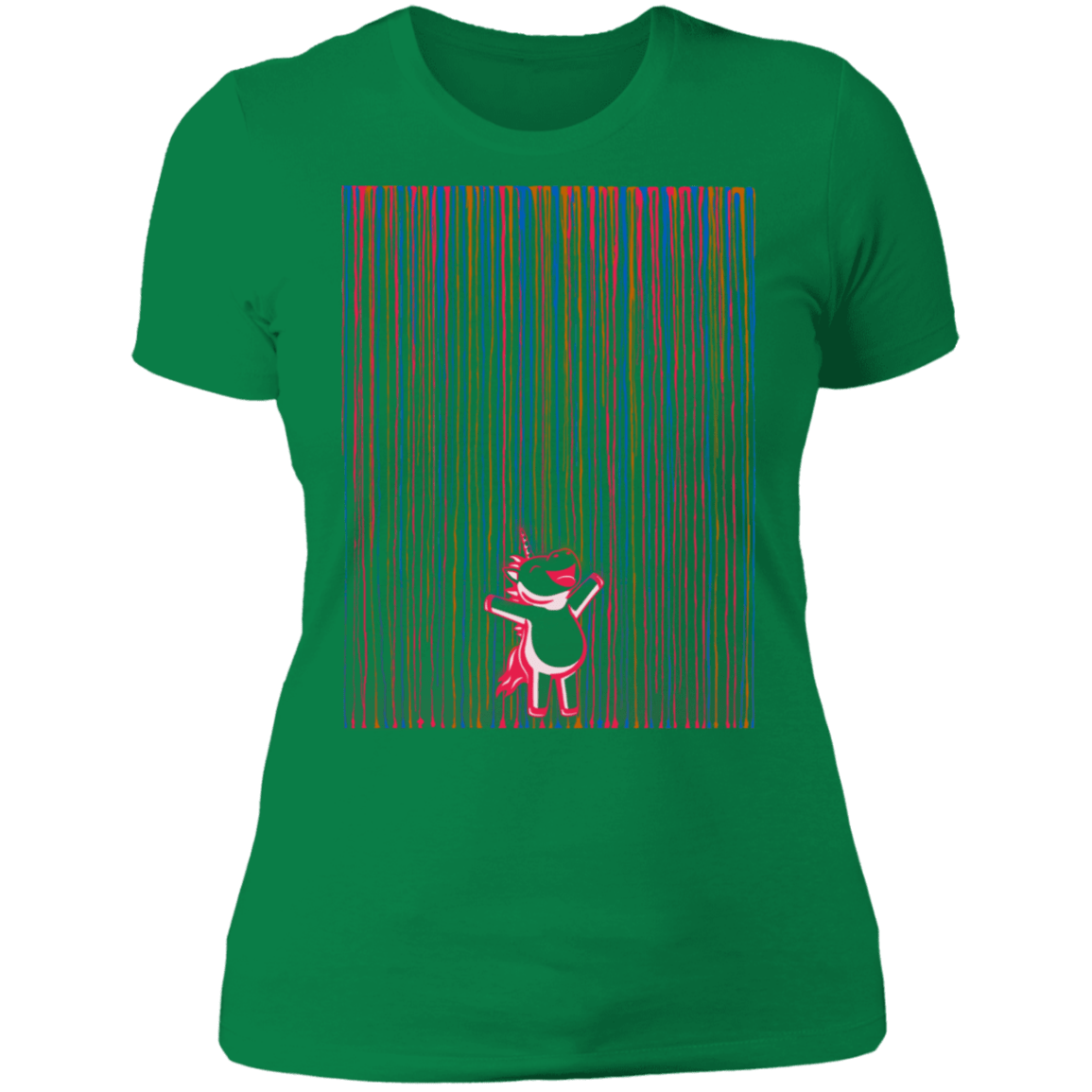 T-Shirts Kelly Green / S Rainbow Rain Women's Premium T-Shirt