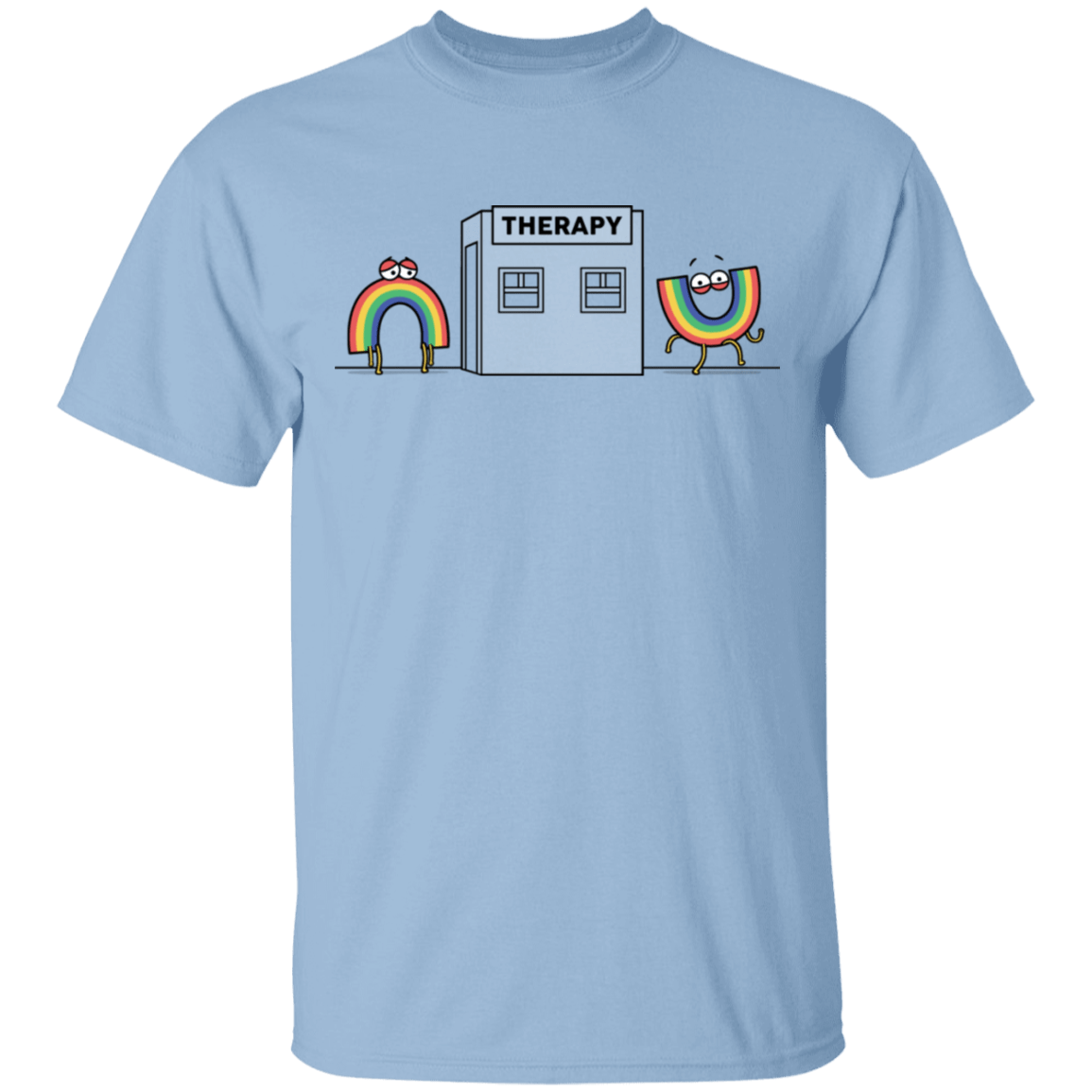 T-Shirts Light Blue / S Rainbow Therapy T-Shirt