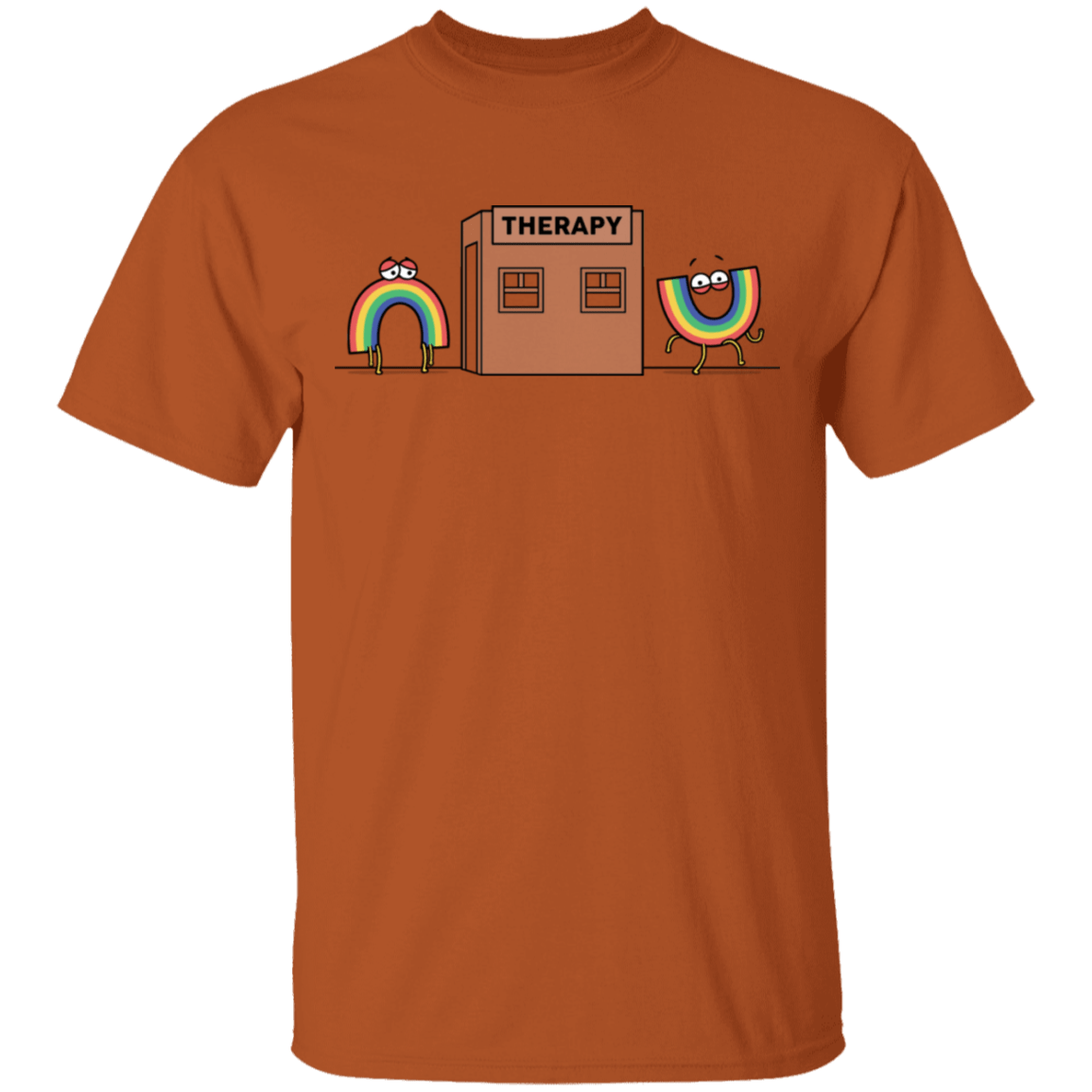 T-Shirts Texas Orange / S Rainbow Therapy T-Shirt