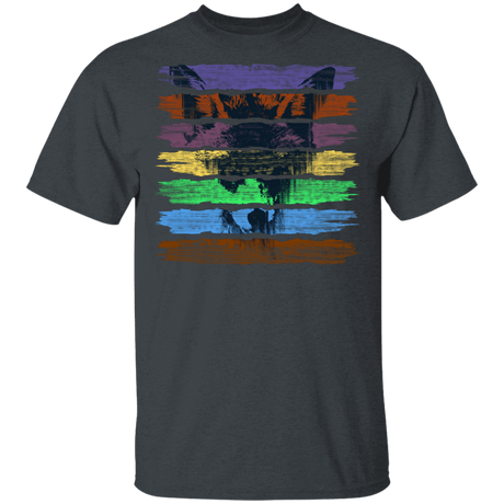 T-Shirts Dark Heather / S Rainbow Wolf T-Shirt