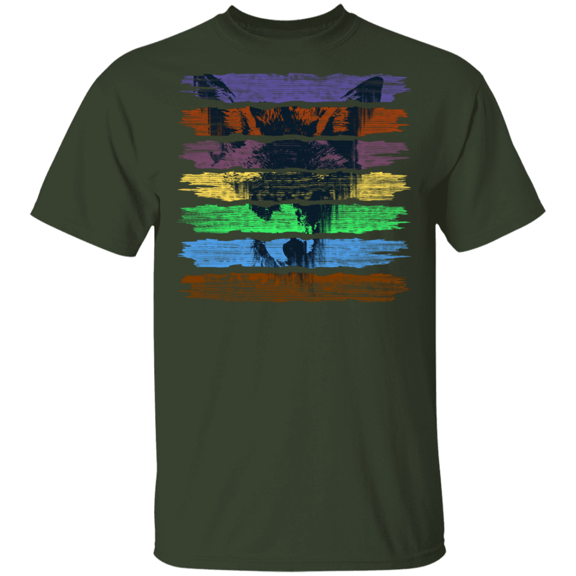 T-Shirts Forest / S Rainbow Wolf T-Shirt