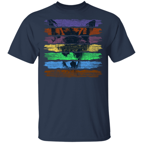 T-Shirts Navy / YXS Rainbow Wolf Youth T-Shirt