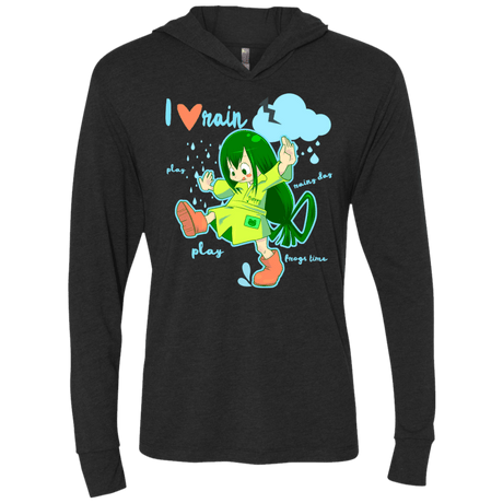 T-Shirts Vintage Black / X-Small Rainy Day Triblend Long Sleeve Hoodie Tee