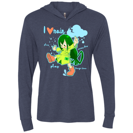 T-Shirts Vintage Navy / X-Small Rainy Day Triblend Long Sleeve Hoodie Tee