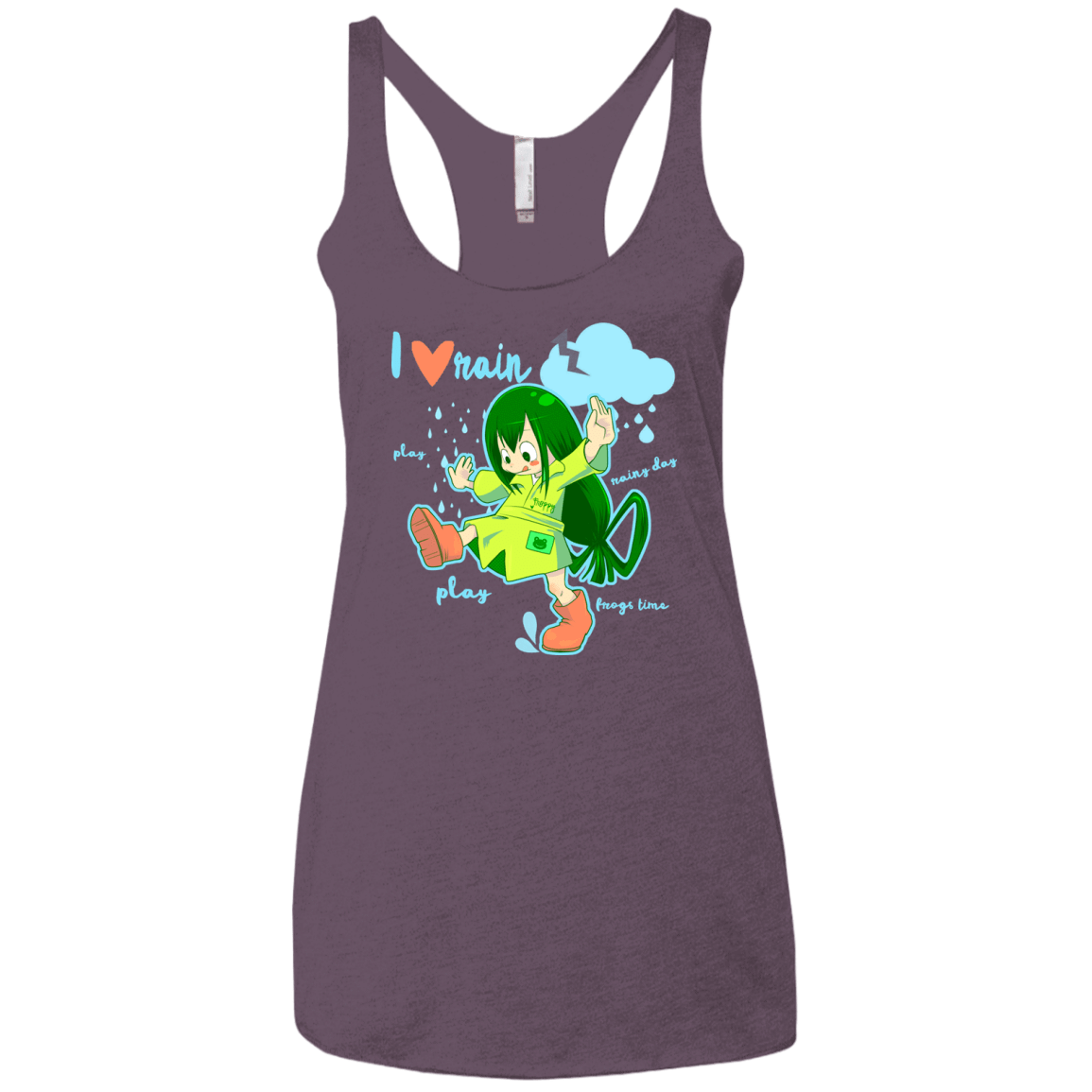T-Shirts Vintage Purple / X-Small Rainy Day Women's Triblend Racerback Tank