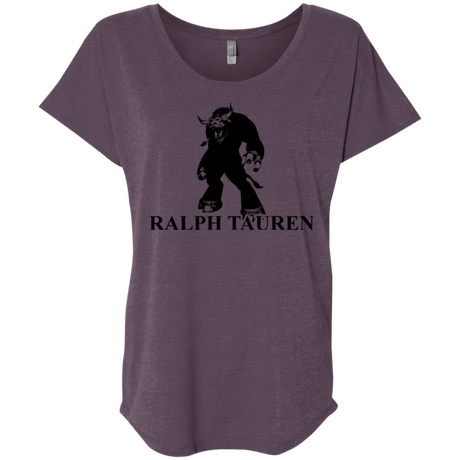 T-Shirts Vintage Purple / X-Small Ralph Tauren Triblend Dolman Sleeve
