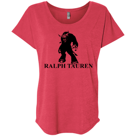 T-Shirts Vintage Red / X-Small Ralph Tauren Triblend Dolman Sleeve
