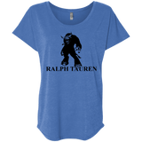 T-Shirts Vintage Royal / X-Small Ralph Tauren Triblend Dolman Sleeve