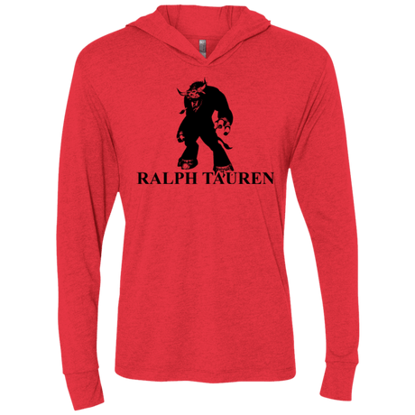 T-Shirts Vintage Red / X-Small Ralph Tauren Triblend Long Sleeve Hoodie Tee