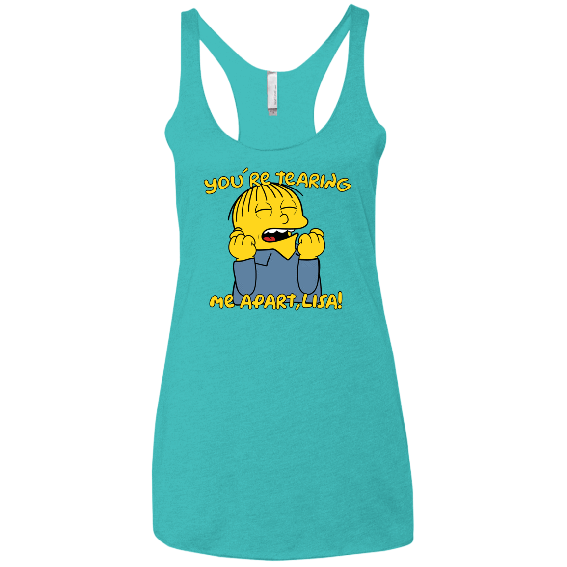 T-Shirts Tahiti Blue / X-Small Ralph Wiseau Women's Triblend Racerback Tank