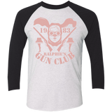 T-Shirts Heather White/Vintage Black / X-Small Ralphies Gun Club Triblend 3/4 Sleeve