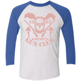 T-Shirts Heather White/Vintage Royal / X-Small Ralphies Gun Club Triblend 3/4 Sleeve