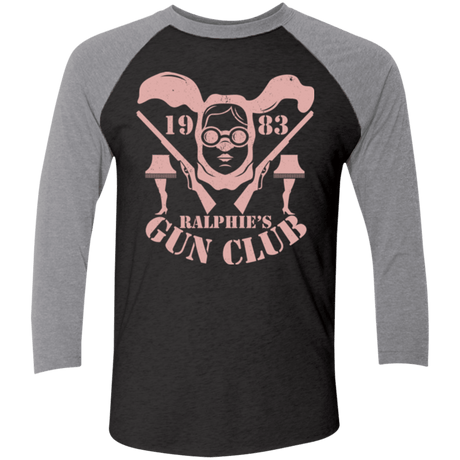 T-Shirts Vintage Black/Premium Heather / X-Small Ralphies Gun Club Triblend 3/4 Sleeve