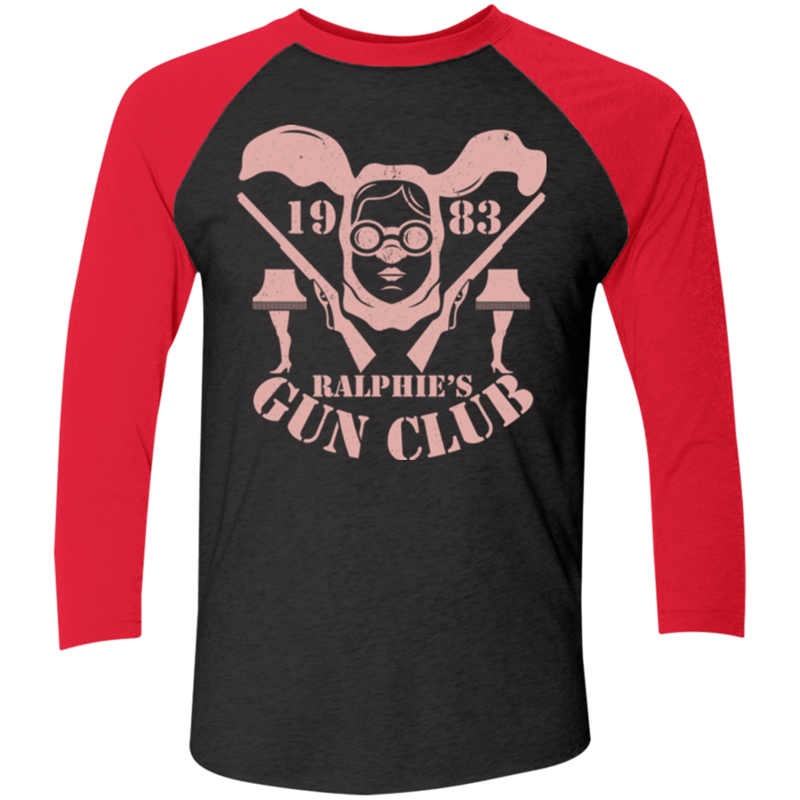 T-Shirts Vintage Black/Vintage Red / X-Small Ralphies Gun Club Triblend 3/4 Sleeve