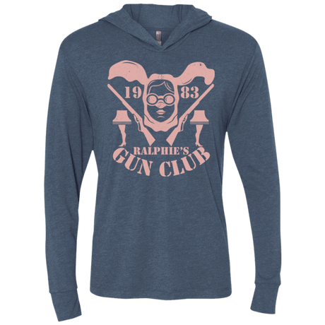 T-Shirts Indigo / X-Small Ralphies Gun Club Triblend Long Sleeve Hoodie Tee