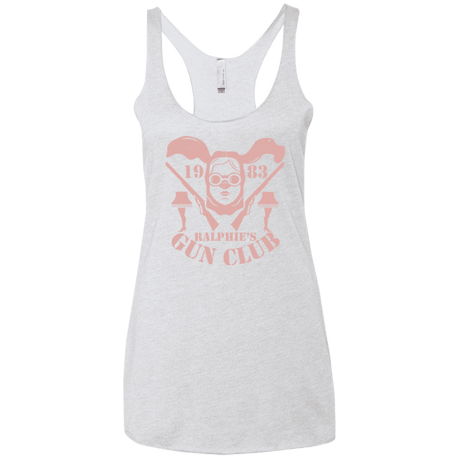 T-Shirts Heather White / X-Small Ralphies Gun Club Women's Triblend Racerback Tank