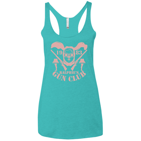 T-Shirts Tahiti Blue / X-Small Ralphies Gun Club Women's Triblend Racerback Tank