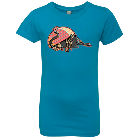 T-Shirts Turquoise / YXS Ramen Loving Cat Girls Premium T-Shirt