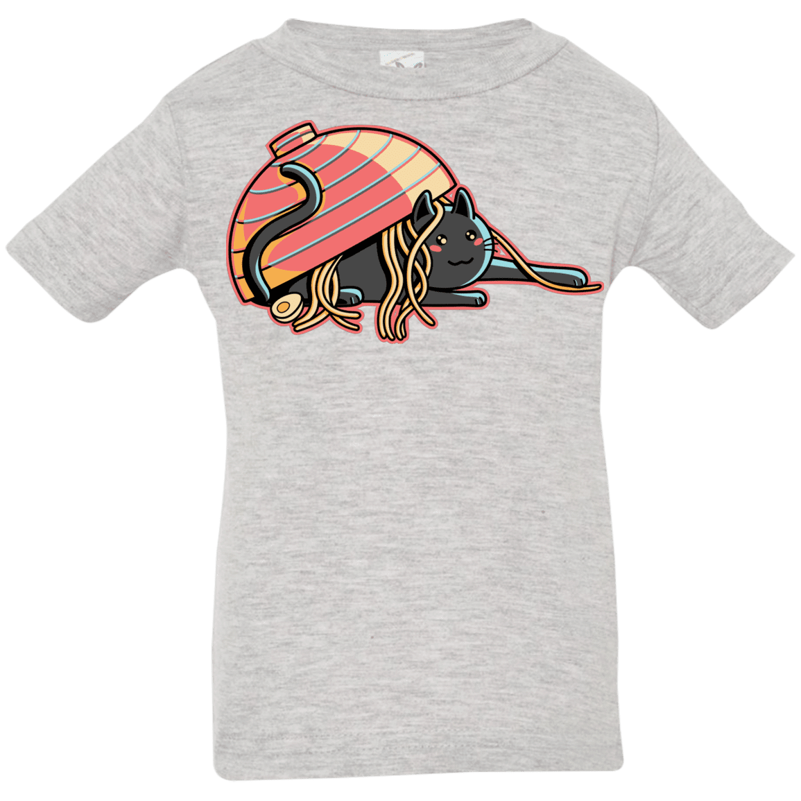 T-Shirts Heather Grey / 6 Months Ramen Loving Cat Infant Premium T-Shirt