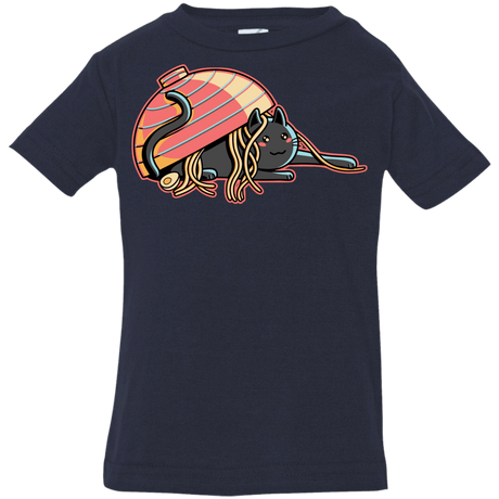 T-Shirts Navy / 6 Months Ramen Loving Cat Infant Premium T-Shirt