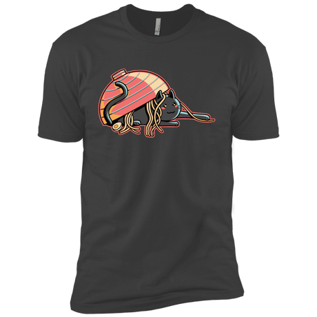 T-Shirts Heavy Metal / X-Small Ramen Loving Cat Men's Premium T-Shirt