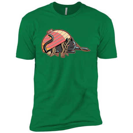 T-Shirts Kelly Green / X-Small Ramen Loving Cat Men's Premium T-Shirt