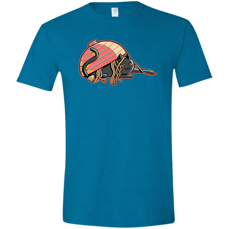 T-Shirts Antique Sapphire / S Ramen Loving Cat Men's Semi-Fitted Softstyle