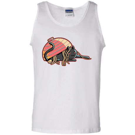 T-Shirts White / S Ramen Loving Cat Men's Tank Top