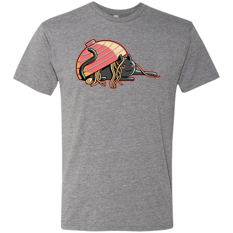 T-Shirts Premium Heather / S Ramen Loving Cat Men's Triblend T-Shirt