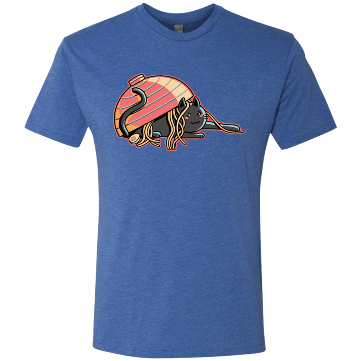 T-Shirts Vintage Royal / S Ramen Loving Cat Men's Triblend T-Shirt