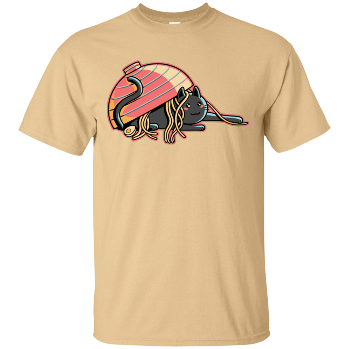 T-Shirts Vegas Gold / S Ramen Loving Cat T-Shirt