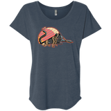 T-Shirts Indigo / X-Small Ramen Loving Cat Triblend Dolman Sleeve