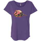 T-Shirts Purple Rush / X-Small Ramen Loving Cat Triblend Dolman Sleeve