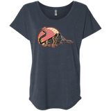 T-Shirts Vintage Navy / X-Small Ramen Loving Cat Triblend Dolman Sleeve