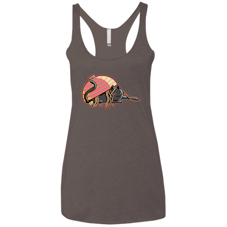 T-Shirts Macchiato / X-Small Ramen Loving Cat Women's Triblend Racerback Tank
