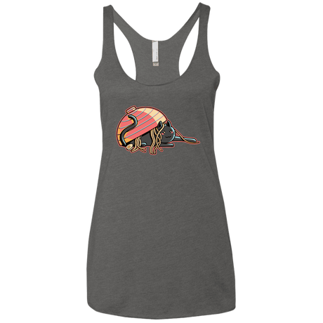 T-Shirts Premium Heather / X-Small Ramen Loving Cat Women's Triblend Racerback Tank