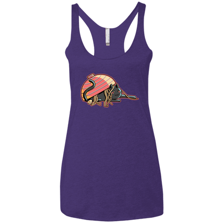T-Shirts Purple Rush / X-Small Ramen Loving Cat Women's Triblend Racerback Tank