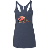 T-Shirts Vintage Navy / X-Small Ramen Loving Cat Women's Triblend Racerback Tank