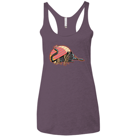 T-Shirts Vintage Purple / X-Small Ramen Loving Cat Women's Triblend Racerback Tank