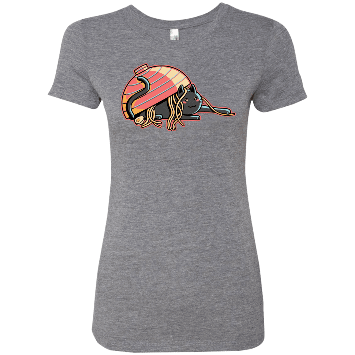 T-Shirts Premium Heather / S Ramen Loving Cat Women's Triblend T-Shirt