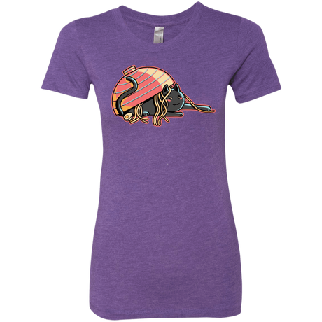 T-Shirts Purple Rush / S Ramen Loving Cat Women's Triblend T-Shirt