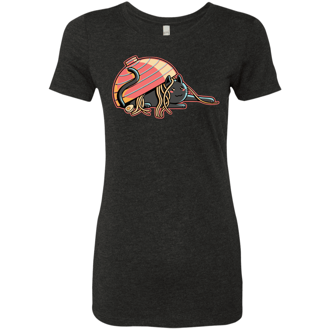 T-Shirts Vintage Black / S Ramen Loving Cat Women's Triblend T-Shirt