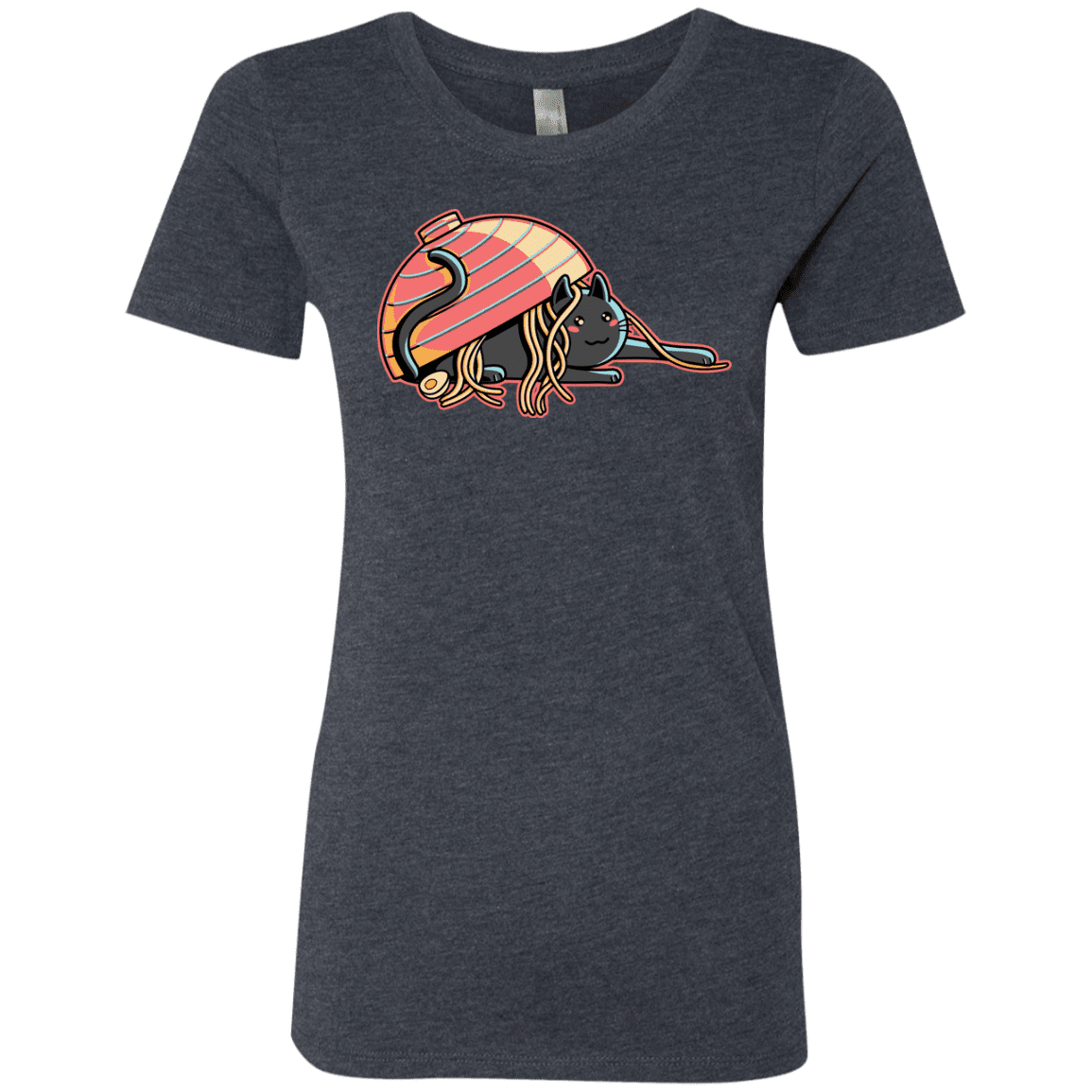 T-Shirts Vintage Navy / S Ramen Loving Cat Women's Triblend T-Shirt