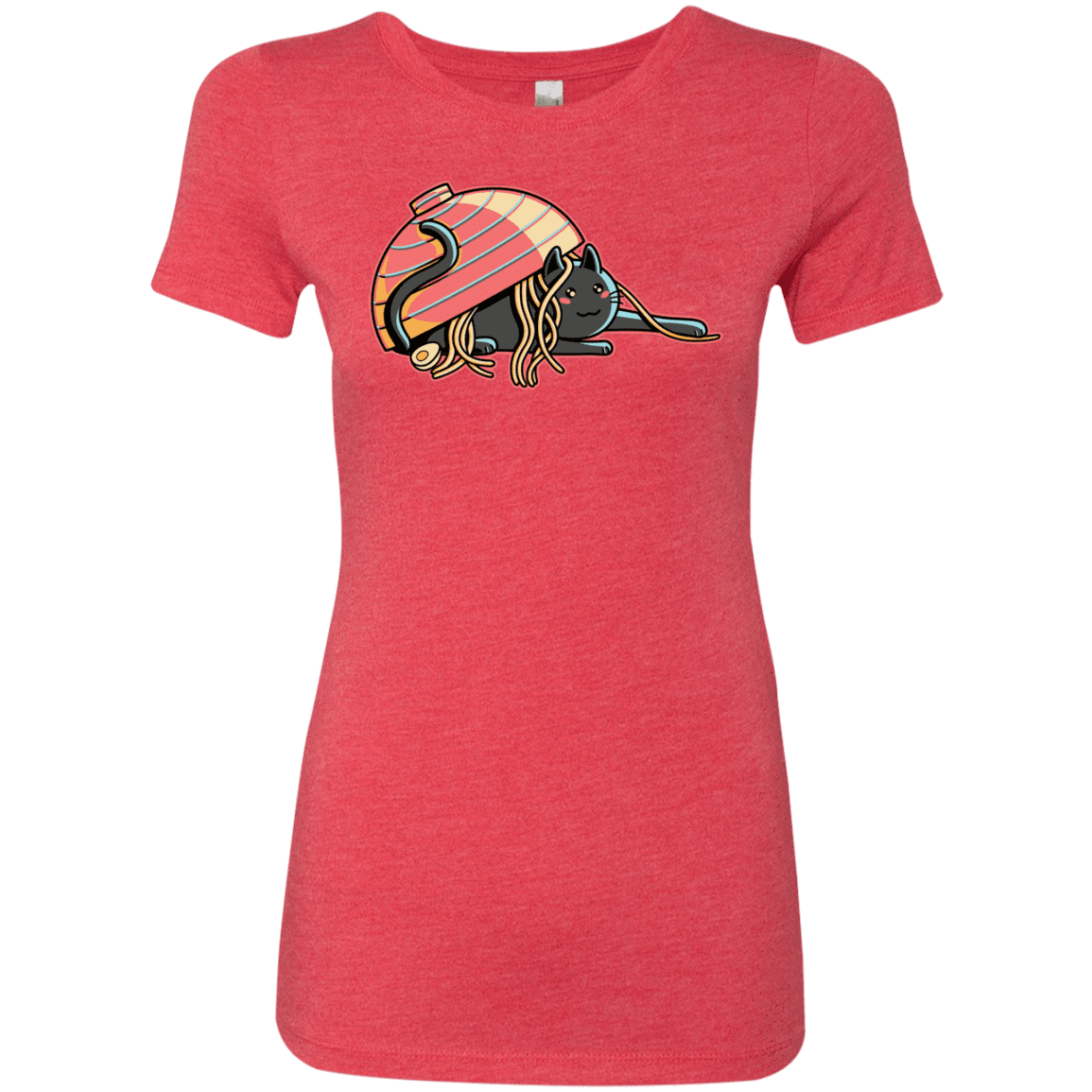 T-Shirts Vintage Red / S Ramen Loving Cat Women's Triblend T-Shirt