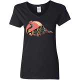 T-Shirts Black / S Ramen Loving Cat Women's V-Neck T-Shirt