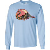 T-Shirts Light Blue / YS Ramen Loving Cat Youth Long Sleeve T-Shirt