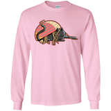 T-Shirts Light Pink / YS Ramen Loving Cat Youth Long Sleeve T-Shirt