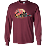 T-Shirts Maroon / YS Ramen Loving Cat Youth Long Sleeve T-Shirt